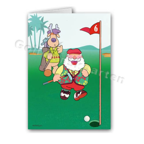 Golfing santa
